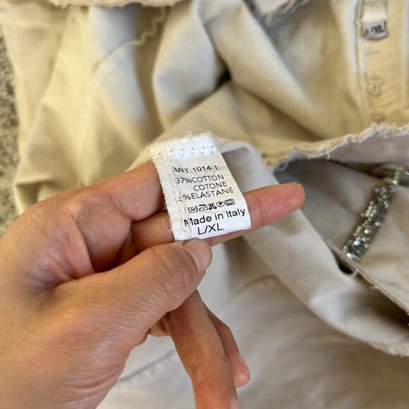 Womens Sz L/XL Ivory Military-Style Jacket With Decorative Buttons - Picture 9 of 10